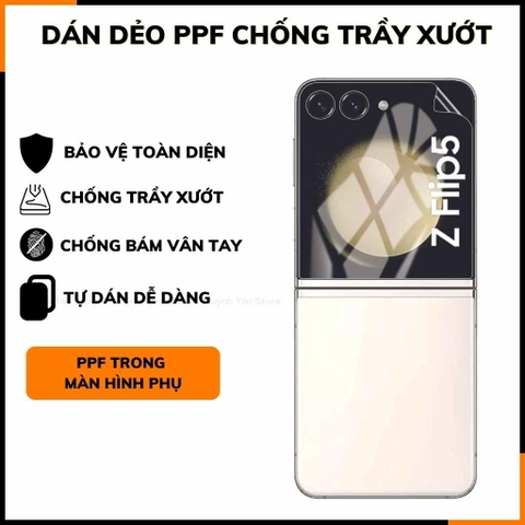Miếng dán ppf samsung z flip 5 trong suốt hoặc nhám chống bám vân tay bảo vệ camera mua 1 tặng 1 phụ kiện huỳnh tân store