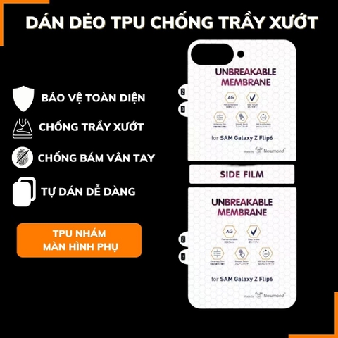 Dán màn hình z flip 6 dẻo TPU trong suốt hoặc nhám 3 lớp dễ dán bảo vệ màn hình phụ kiện điện thoại huỳnh tân store