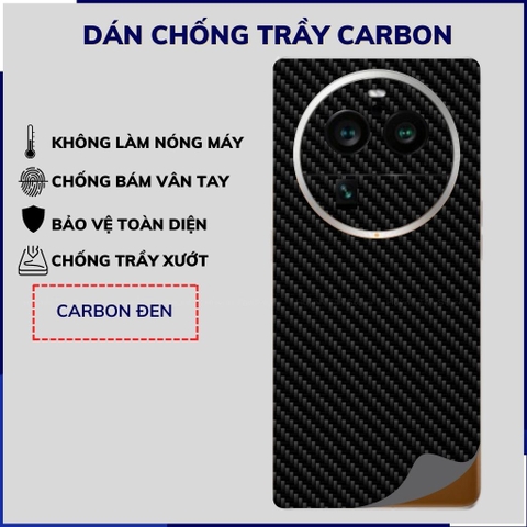 miếng dán oppo find x6 pro carbon trong và đen chống trầy xướt chống bám vân tay phụ kiện điện thoại huỳnh tân store