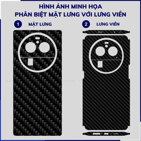 miếng dán oppo find x6 pro carbon trong và đen chống trầy xướt chống bám vân tay phụ kiện điện thoại huỳnh tân store