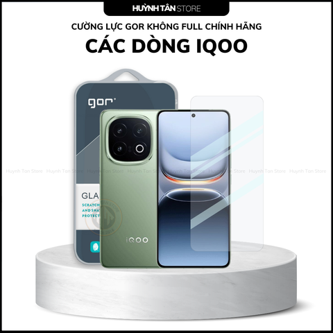 Kính cường lực iqoo 13 z10 turbo pro z9 z9 turbo trong suốt KHÔNG FULL MÀN chống bám vân tay chính hãng GOR phụ kiện điện thoại huỳnh tân store
