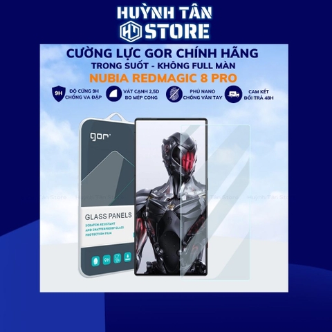 Kính cường lực nubia redmagic 8 pro trong suốt không full màn chống bám vân tay chính hãng Gor phụ kiện huỳnh tân store