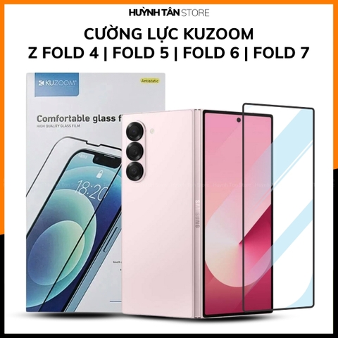 Cường lực Samsung z fold 7 6 5 4 trong suốt full màn hình chống bám vân tay chính hãng KUZOOM phụ kiện điện thoại Huỳnh Tân Store