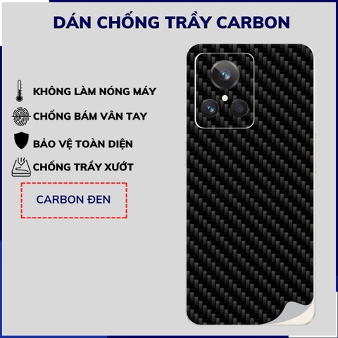 Miếng dán realme gt2 explore master carbon trong và đen chống trầy xướt chống bám vân tay phụ kiện huỳnh tân store