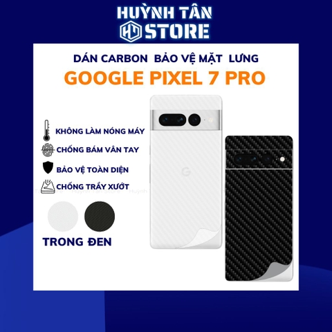 Miếng dán pixel 7 pro carbon trong và đen chống trầy xướt chống bám vân tay phụ kiện huỳnh tân store