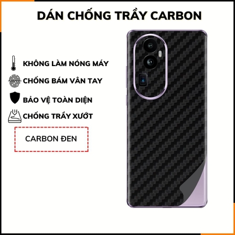 Miếng dán oppo reno 10 pro plus carbon trong và đen chống trầy xướt chống bám vân tay phụ kiện điện thoại huỳnh tân store