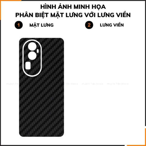 Miếng dán oppo reno 10 pro plus carbon trong và đen chống trầy xướt chống bám vân tay phụ kiện điện thoại huỳnh tân store