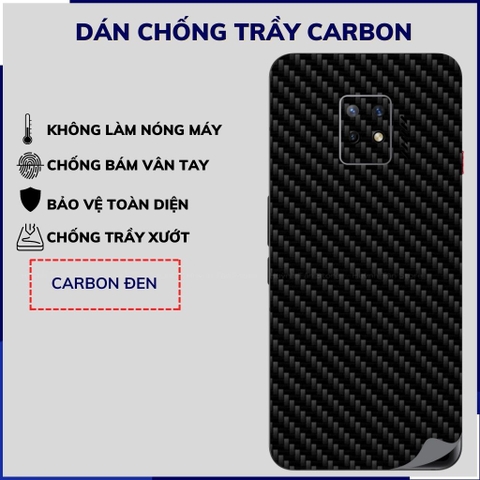 Miếng dán Nubia Redmagic 7 Pro carbon trong và đen chống trầy xướt chống bám vân tay phụ kiện huỳnh tân store