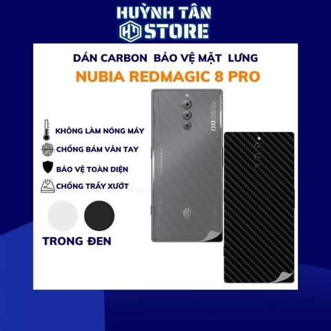 Miếng dán redmagic 8 pro carbon trong và đen chống trầy xướt chống bám vân tay phụ kiện huỳnh tân store
