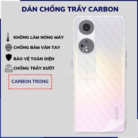 miếng dán oppo reno8 t carbon trong hoặc đen chống trầy xướt chống bám vân tay phụ kiện huỳnh tân store