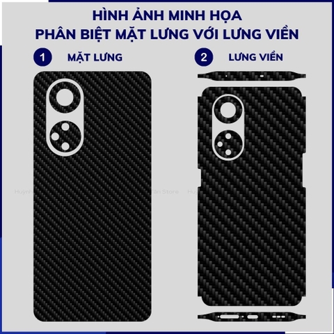 miếng dán oppo reno8 t carbon trong hoặc đen chống trầy xướt chống bám vân tay phụ kiện huỳnh tân store