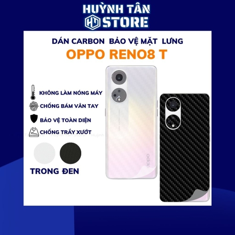 miếng dán oppo reno8 t carbon trong hoặc đen chống trầy xướt chống bám vân tay phụ kiện huỳnh tân store