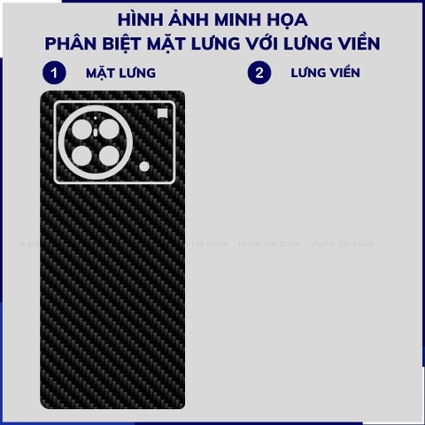 Miếng dán Vivo X Fold carbon trong và đen chống trầy xướt chống bám vân tay phụ kiện huỳnh tân store