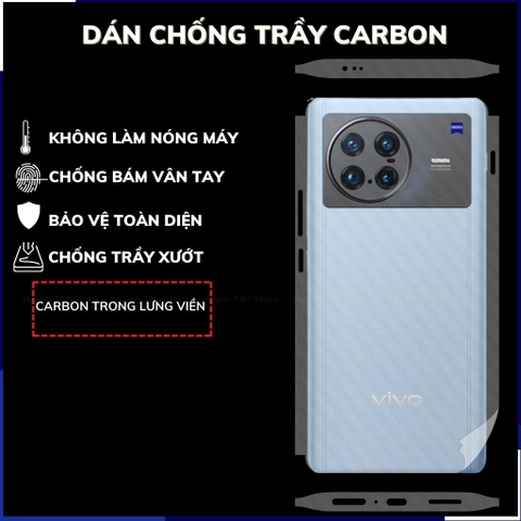 Miếng dán x note carbon trong và đen chống trầy xướt chống bám vân tay phụ kiện huỳnh tân store