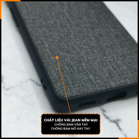 Ốp lưng google pixel 7a chống vân tay nhựa cứng viền đen giả vải JEAN 1 màu phụ kiện điện thoại huỳnh tân store