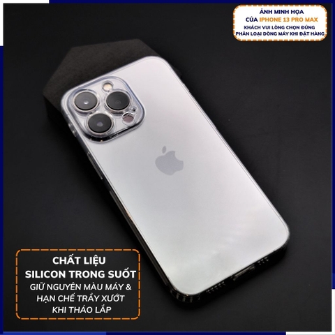 Ốp lưng iphone 14 pro max silicon 6d dẻo trong suốt có gờ chống va đập bảo vệ camera phụ kiện điện thoại  huỳnh tân store