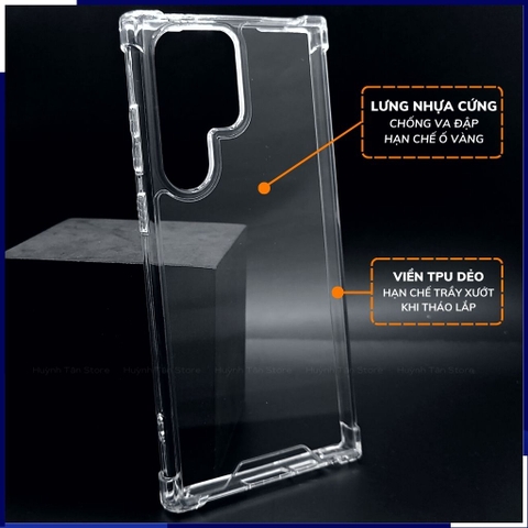 Ốp lưng chống sốc samsung s22 ultra clear color ver 3 trong suốt không ố vàng bảo vệ camera phụ kiện huỳnh tân store