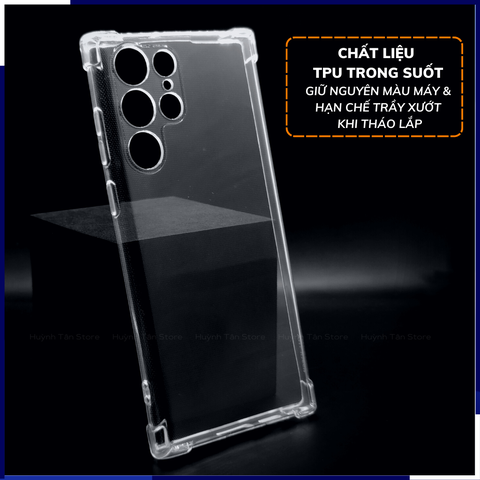 Ốp lưng samsung s22 ultra trong suốt chống sốc bảo vệ camera dẻo tpu 6D phụ kiện điện thoại huỳnh tân store