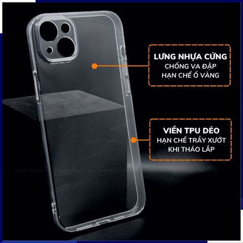 Ốp lưng iphone 14 trong suốt bảo vệ camera dẻo siêu mỏng chính hãng gor phụ kiện điện thoại huỳnh tân store