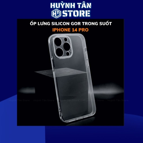 Ốp lưng iphone 14 pro trong suốt bảo vệ camera dẻo siêu mỏng chính hãng gor phụ kiện điện thoại huỳnh tân store