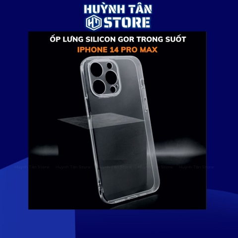 Ốp lưng iphone 14 pro max trong suốt bảo vệ camera dẻo siêu mỏng chính hãng gor phụ kiện điện thoại huỳnh tân store