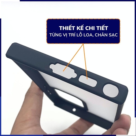 Ốp lưng samsung s23 ultra chống sốc bảo vệ camera chống vân tay nhám viền màu ver 2 phụ kiện điện thoại huỳnh tân store
