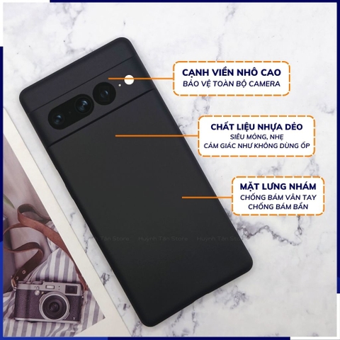 Ốp lưng pixel 7 pro dẻo nhựa siêu mỏng giấy chống bám vân tay bảo vệ camera phụ kiện huỳnh tân store