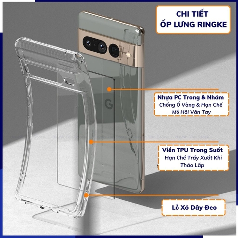Ốp lưng pixel 7 pro chống sốc Ringke Fusion chính hãng Korea bảo vệ camera phụ kiện huỳnh tân store