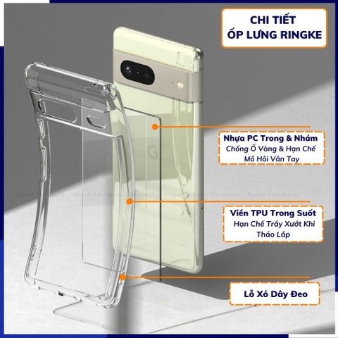 Ốp lưng pixel 7 chống sốc Ringke Fusion chính hãng Korea bảo vệ camera phụ kiện huỳnh tân store