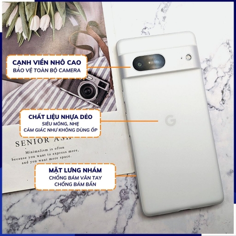 Ốp lưng pixel 7 dẻo nhựa siêu mỏng giấy chống bám vân tay bảo vệ camera phụ kiện huỳnh tân store