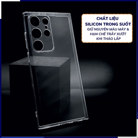 Ốp lưng samsung s23 ultra trong suốt bảo vệ camera dẻo siêu mỏng chính hãng gor phụ kiện điện thoại huỳnh tân store