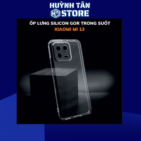 Ốp lưng mi 13 trong suốt bảo vệ camera dẻo siêu mỏng chính hãng gor phụ kiện điện thoại huỳnh tân store