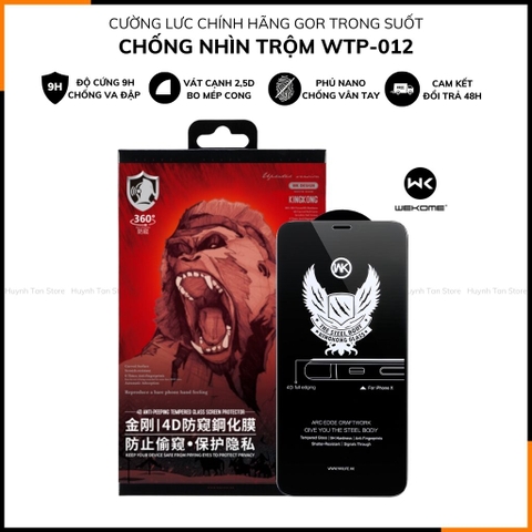 Cường lực chống nhìn trộm KINGKONG iphone 16 Pro Max ip 15 14 13 12 pro chính hãng WEKOME bán chạy [WTP - 012]