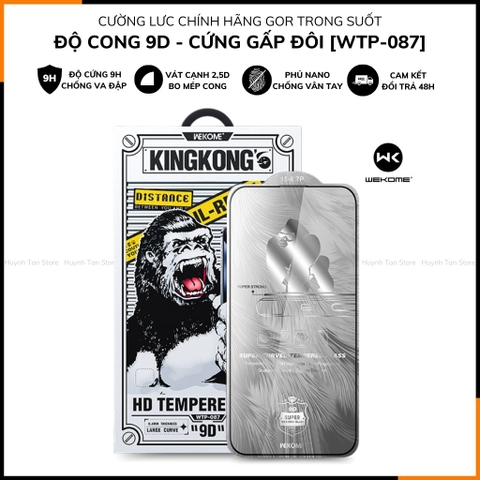 Cường lực KINGKONG iphone 16 pro max ip 16 15 14 13 12 pro max chính hãng WEKOME [WTP-087]
