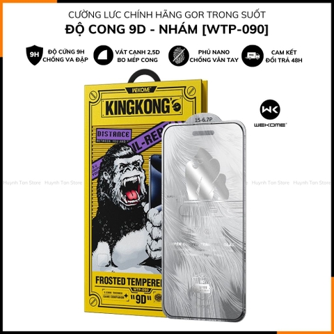 Cường lực nhám Wekome Kingkong Space iphone 16 Pro Max ip 15 14 13 12 pro chống chói mới 2024 [WTP-090]