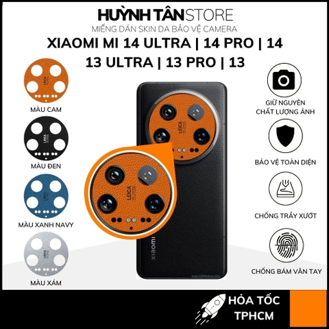 Miếng dán camera xiaomi mi 14t mi 14t pro  mi 14 ultra 13 ultra 13 14 pro skin da in logo Leica chống trầy xướt bảo vệ camera huỳnh tân