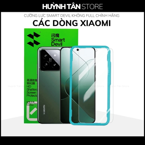 Kính cường lực xiaomi mi 14/ mi 14t/ mi 14t pro/ k70 ultra/ mi 15 trong suốt KHÔNG FULL MÀN chống bám vân tay chính hãng SMART DEVIL huỳnh tân store