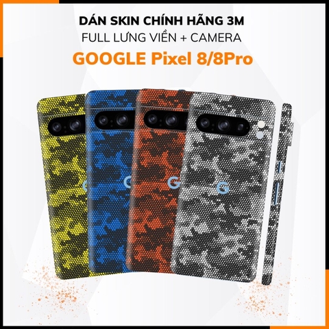 Dán skin điện thoại Pixel 8, Pixel 8 Pro full body và camera nhập khẩu chính hãng USA phụ kiện điện thoại huỳnh tân store - MAMBA BLUE - Warp Skin Collection