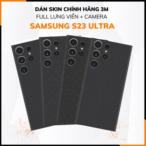 Dán skin điện thoại Samsung S23 Ultra full body và camera nhập khẩu chính hãng USA phụ kiện điện thoại huỳnh tân store - PATTEN TEXTURE