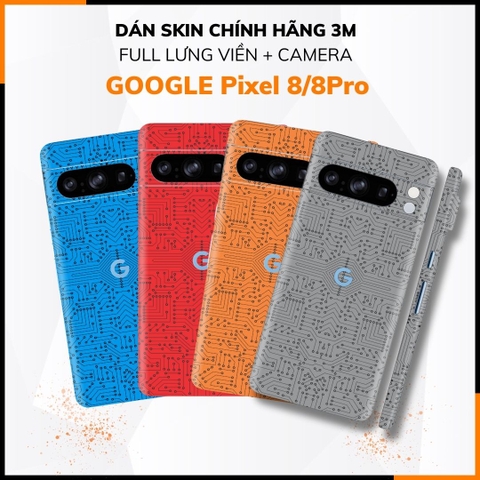 Dán skin điện thoại Pixel 8, Pixel 8 Pro full body và camera nhập khẩu chính hãng USA phụ kiện điện thoại huỳnh tân store - ELECTRIC FULL
