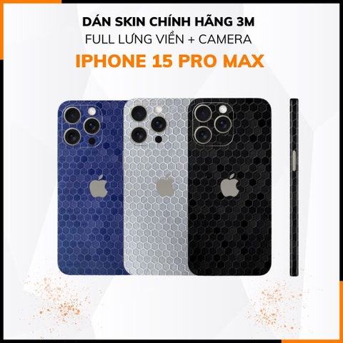 Dán skin điện thoại Iphone 15 Pro , Iphone 15 Pro Max  full body và camera nhập khẩu chính hãng USA phụ kiện điện thoại huỳnh tân store - HONEYCOMB  - Warp Skin Collection