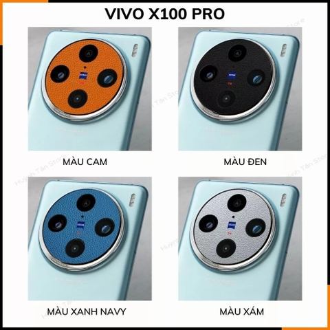 Miếng dán camera vivo x200 pro mini x100 pro x100 ultra skin mccal vân da in logo máy ảnh chống trầy xướt bảo vệ camera