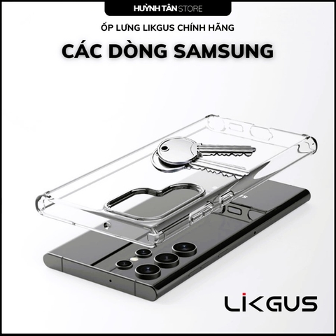 Ốp lưng trong suốt samsung s25 ultra s25 plus s25 / s24 ultra chính hãng LikGus chống sốc không camera
