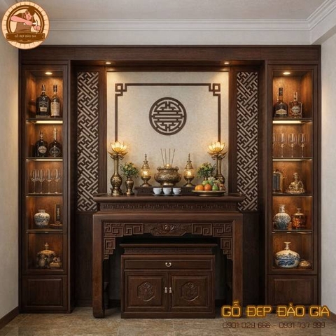 Mẫu Bàn Thờ BT 133 - Bàn Thờ Gỗ Gụ Cao Cấp