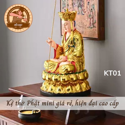 Kệ thờ Phật mini hiện đại với chất liệu gỗ cao cấp KT01