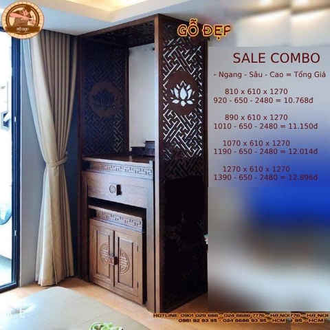 Mẫu Bàn Thờ Gỗ Tự Nhiên BT 35