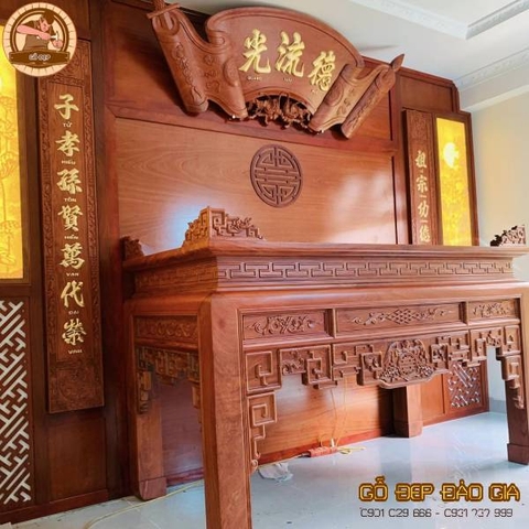 Án Gian Thờ Gỗ Hương Đá BT 556