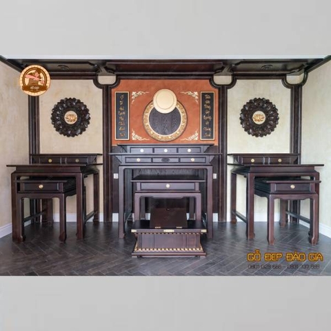 Mẫu Phòng Thờ 3 Bàn Thờ Hiện Đại Đơn Giản