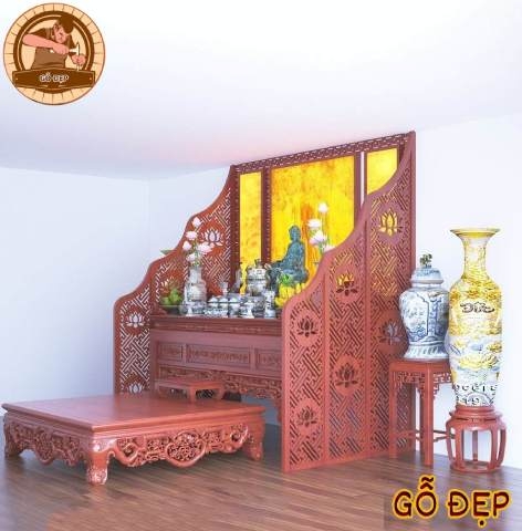 Mẫu Bàn Thờ Đứng Gỗ Gõ - BT 199