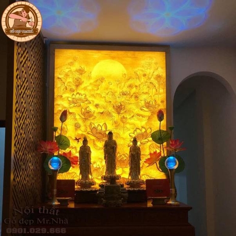 Tranh bàn thờ phật đẹp đơn giản